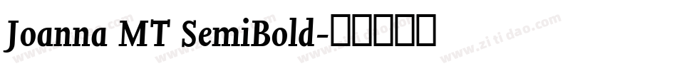 Joanna MT SemiBold字体转换